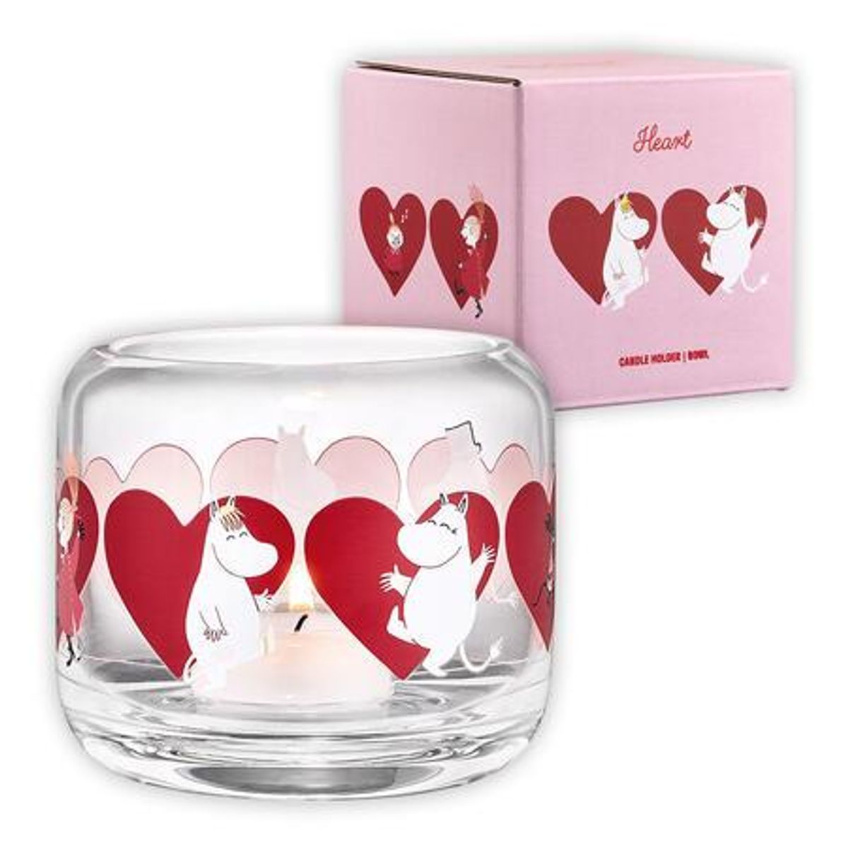 Mummi Telysholder - Hjerte 8cm